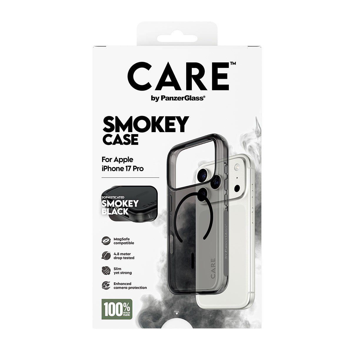 CARE by PanzerGlass® Urban Explorer Case Smokey m. Sort MagSafe iPhone 17 Pro